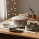 Porcelain Pot & Bowl Set 6 Pcs